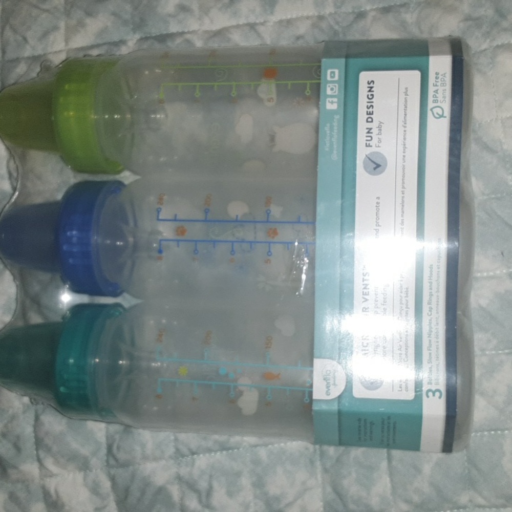 Evenflo Classic Prints 8oz bottles NWT - Picture 2 of 5